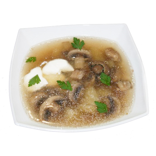 Рецепт согревающего грибного супа с курицей и бурым рисом