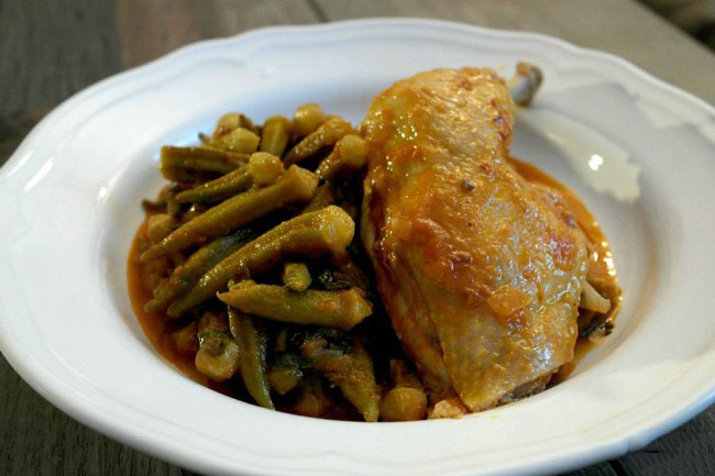 Вкусный рецепт курицы с бамией